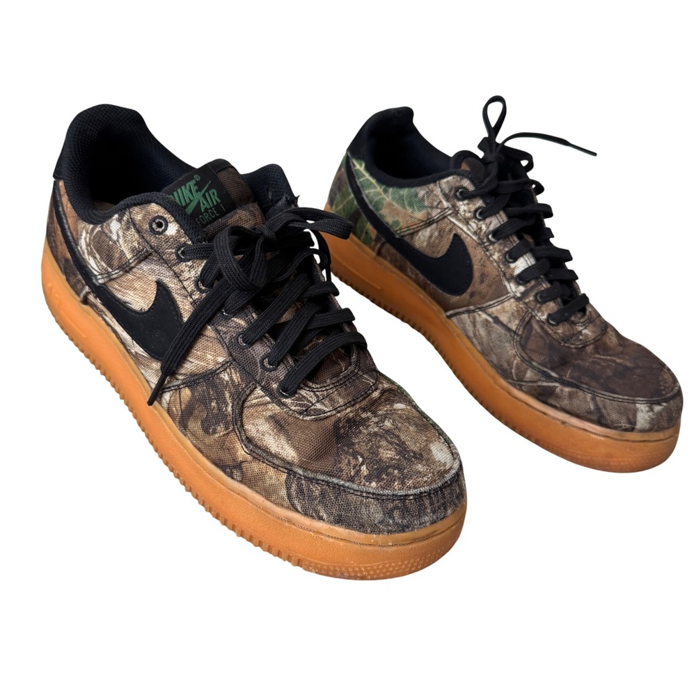 Nike Air Force 1 Low Realtree Camo Mens Shoes Black Gum AO2441-001